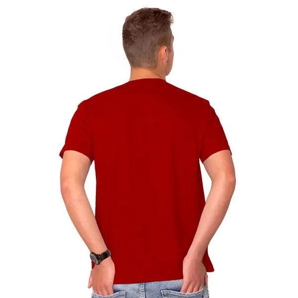 HANDGEDRUCKT HANDGEDRUCKT RESTPOSTEN "Cowboy und Wal" Männer T-Shirt, Darkred, – Produktbild 2 von 3