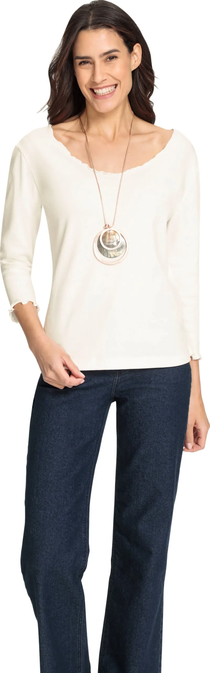 Witt V-Shirt ecru, Ecru, – Produktbild 2 von 2