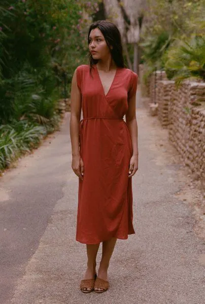 Nénés Nénés Kleid Inès, Terrakotta, – Produktbild 1 von 4