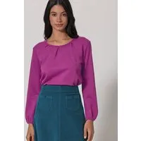 HempAge HempAge Damen Jerseybluse aus Hanf/Biobaumwolle, Violet (lila), – Produktbild 1 von 1