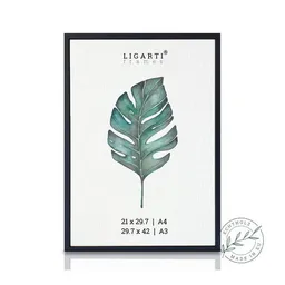 LIGARTI Bilderrahmen »Schwarz« von LIGARTI | DIN A4 und A3 | Made in EU | Echtholz Rahmen | Holzbilderrahmen, Holzrahmen, Picture Frame – Produktbild 1 von 1