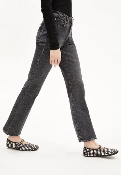 ARMEDANGELS ARMEDANGELS VELAARI - Damen Jeans Flared Leg Mid Waist Ankle Bio-Baumwoll Mix Comfort-Stretch, Blue, – Produktbild 4 von 4
