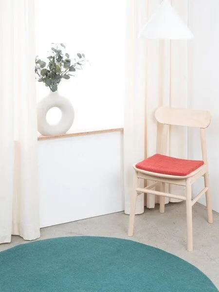 myfelt myfelt Flachfilz Sitzauflage (⌀ 36 cm, 36 x 36 cm), Weinrot (kaja), – Produktbild 4 von 4