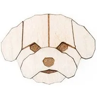 BeWooden BeWooden Brosche aus Holz "Bichon Frise" | Mode Schmuck – Produktbild 1 von 1