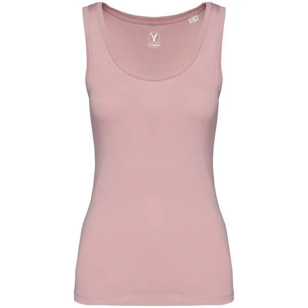 YTWOO YTWOO Damen Tank Top aus 100% Bio-Baumwolle, Rosa, – Produktbild 1 von 3