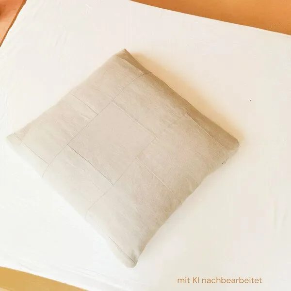 körber mode körber mode Kissenbezug 80x80 reiner Hanf aus Europa, ungebleicht Natur pur – Produktbild 1 von 2