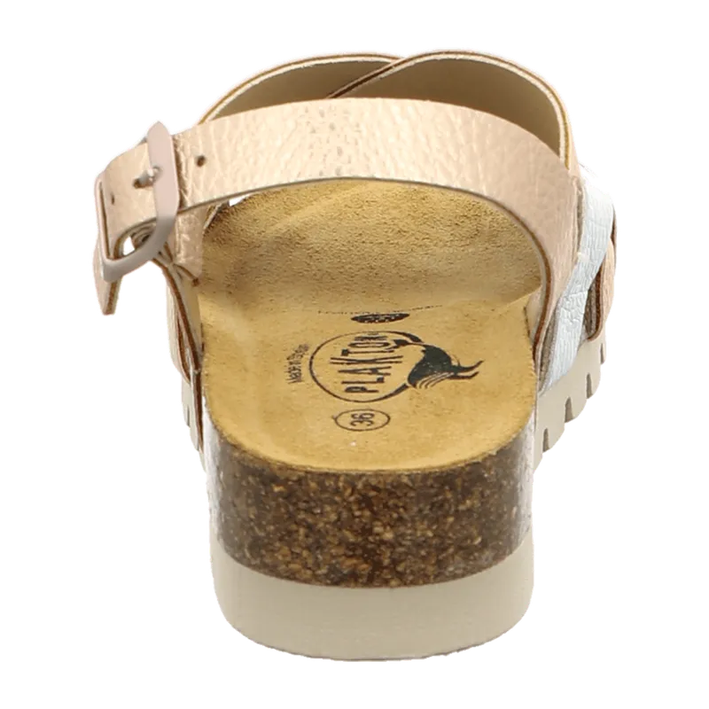 Plakton Plakton Bequeme Sandalen für Damen, Gold, – Produktbild 4 von 7
