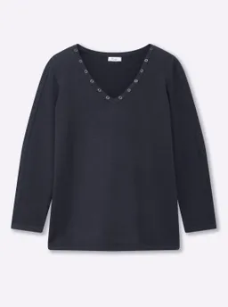 sheego Pullover tiefblau – Produktbild 1 von 1
