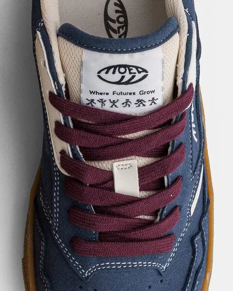 MoEa MoEa Sneakers Origin Low - Night Suede & Beige - Grapes, Natural, – Produktbild 4 von 4