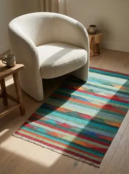 Rugtales Kelim Gashgai Mehrfarbig „Rugtales“ aus Schurwolle, 100x156 cm – Produktbild 1 von 1