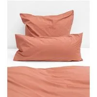 erlich textil erlich textil Fred Kopfkissenbezug aus weicher Bio-Baumwolle, made in Europe, Rostrot, – Produktbild 1 von 3