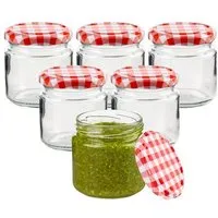 mikken mikken Einmachgläser 210ml mit Deckel Marmeladengläser Einkochgläser Pestogläser Dessertgläser – Produktbild 1 von 1