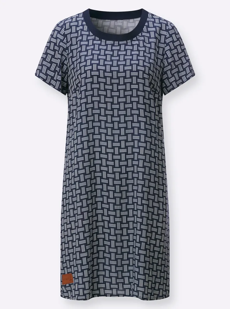 Witt Webkleid, Marine-ecru-bedruckt, – Produktbild 2 von 2