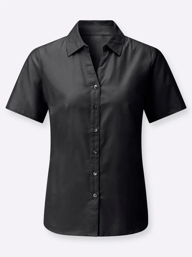 Witt Kurzarmbluse schwarz, Schwarz, – Produktbild 1 von 2
