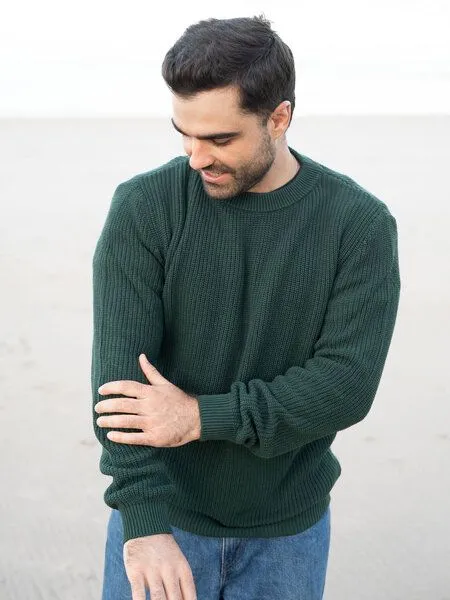 FUXBAU FUXBAU 4Seasons Männer Strickpullover, Waldgrün, – Produktbild 4 von 4