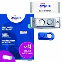 Avery Zweckform Avery Zweckform 10 Namensschilder 'Polar20' mit Magnet, silber, 68 x 22 mm – Produktbild 3 von 3