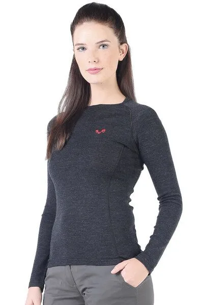 Woolona Woolona Langarmshirt - ALIZE - 100% Merinowolle, Anthrazit, – Produktbild 2 von 4
