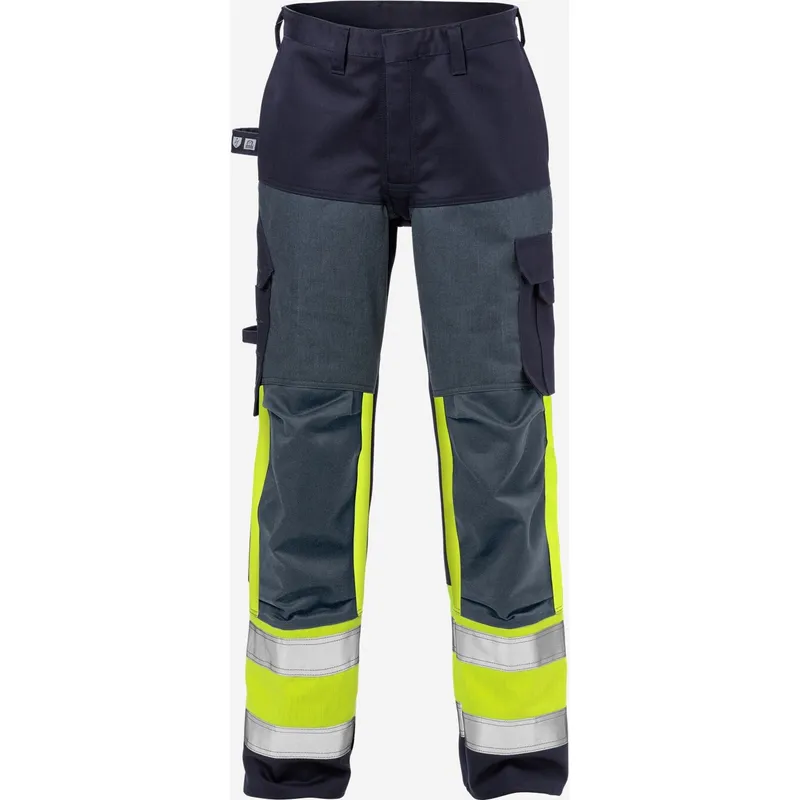 Fristads Berufshose hochsichtbar Klasse 1 für Frauen Fristads 2591 FLAM, Blau, – Produktbild 1 von 2