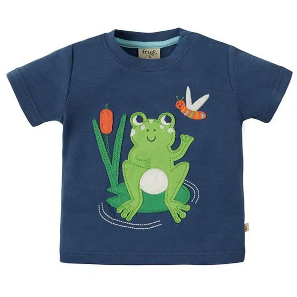 Frugi Frugi T-Shirt Frosch marine blau – Produktbild 1 von 3