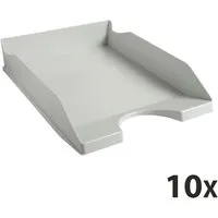 Exacompta 10 Exacompta Briefablagen Ecotray "Office", DIN A4+, grau, für je 500 Blatt – Produktbild 1 von 1