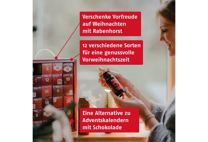 Haus Rabenhorst Lebensmittel-Adventskalender RABENHORST Adventskalender 2026 (24 x 125 ml) – Produktbild 5 von 5