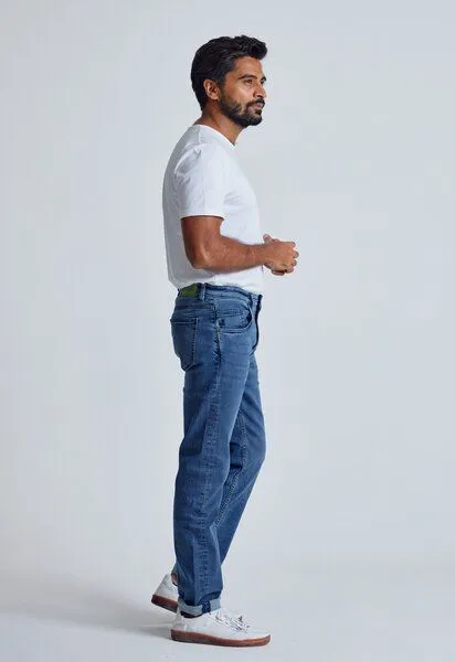 Flax and Loom Flax and Loom Slim Fit Jeans Miles, Azur (blau), – Produktbild 6 von 7