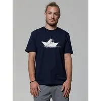 watapparel watapparel T-Shirt Astronaut in paper boat, French navy, – Produktbild 1 von 1