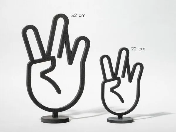 Fyngers Fyngers Dekorationsobjekt gefräst aus Valchromat Westcoast – Produktbild 4 von 4