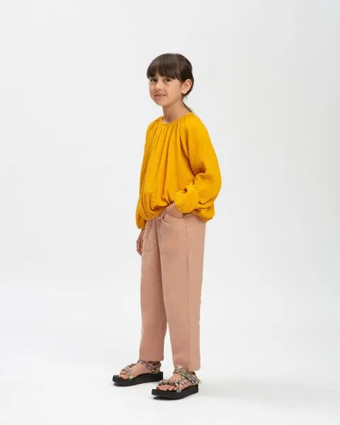 MATONA Matona Luftige Musselin Bluse für Kinder / Balloon Blouse, Marigold, – Produktbild 3 von 4