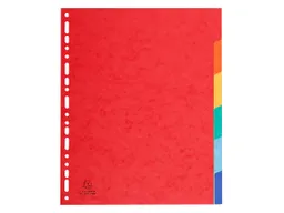 25 Exacompta Register, Colorspan-Karton, 6 Taben neutral, 400 g/m², DIN A4 Maxi, sortiert – Produktbild 1 von 1