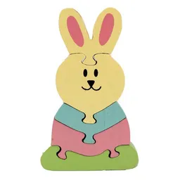 El Puente El Puente Kleines Puzzle "Hoppelhase" | Fair Trade & Handmade aus Sri Lanka – Produktbild 1 von 1