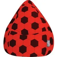 Sitzsack "Fankurve XL", 70 x 110 cm, schwarz-rot – Produktbild 1 von 1