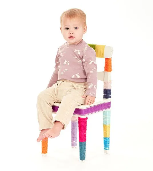 Sense Organics & friends in cooperation with GARY MASH Sense Organics & friends in cooperation with GARY MASH Babyhose aus kuschligem Nickistoff, Creme (beige), – Produktbild 2 von 4