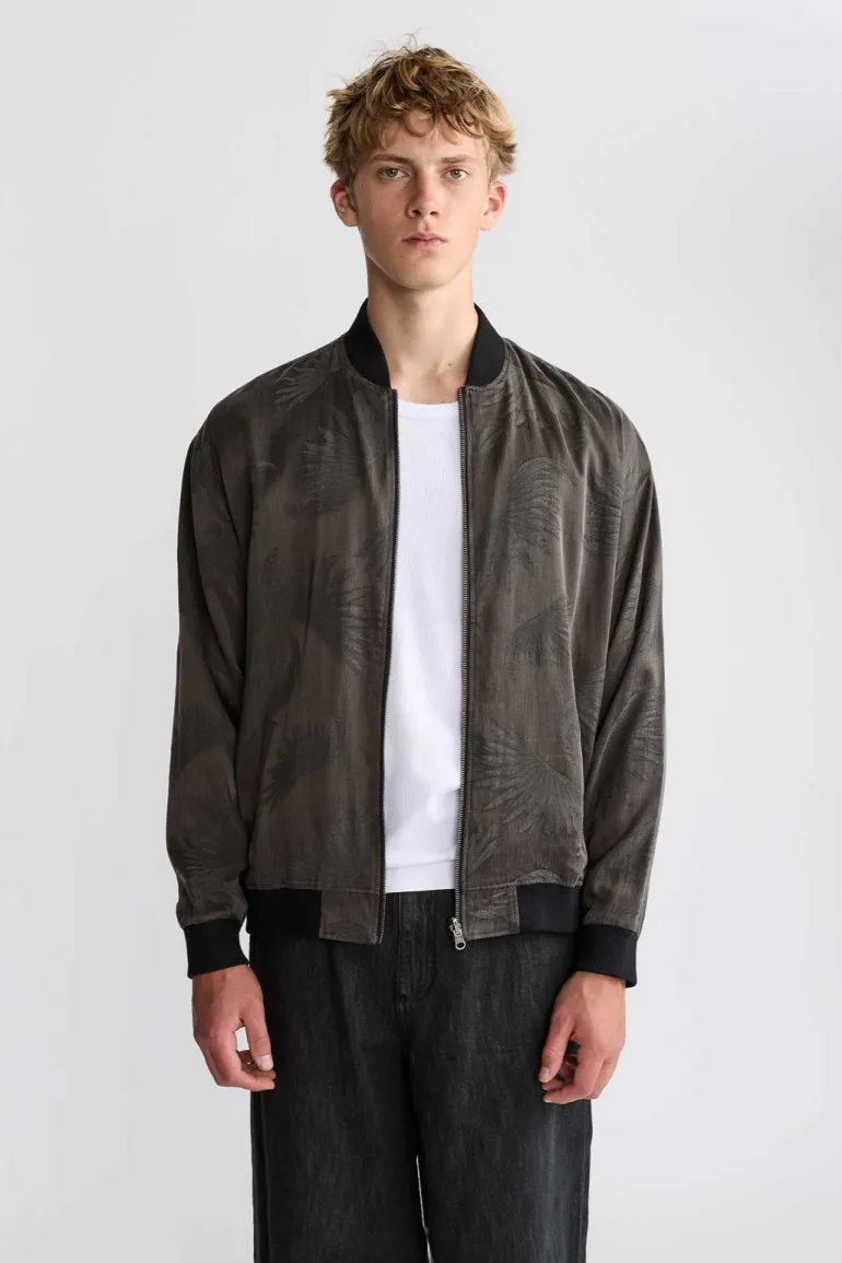Yahmo Yahmo Herren vegan Jacke Bomber Reversible Fred Onyx/Schwarz, Schwarz, – Produktbild 2 von 2