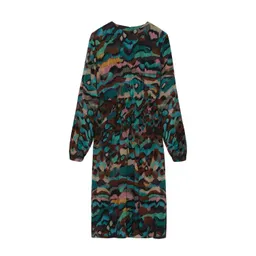 WiDDA Widda Damen vegan Kleid Garbo Grünes Grafik-Muster – Produktbild 1 von 1