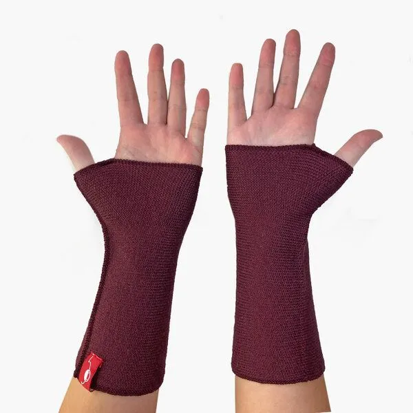 vincente vincente Armstulpen mit Daumenloch, Bordeau, – Produktbild 3 von 4