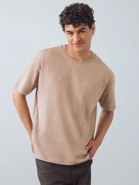 Honest Basics Honest Basics OG Shirt aus Bio- und recycelter Baumwolle, Dune, – Produktbild 1 von 4