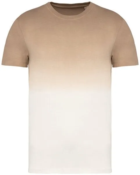 YTWOO YTWOO Nachhaltiges Unisex-Dip-Dye-T-Shirt aus Bio-Baumwolle, Beige, – Produktbild 1 von 3