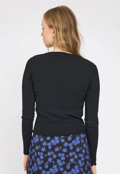 Mazine Mazine Babylock Hems Longsleeve - aus Bio-Baumwolle, Black (schwarz), – Produktbild 2 von 3