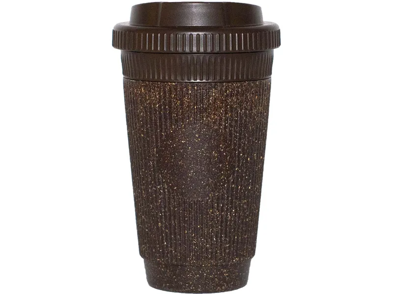 Kaffeebecher 350 ml, aus recyceltem Kaffeesatz, inkl. 1c Weiß-Aufdruck, Coffee, – Produktbild 1 von 1