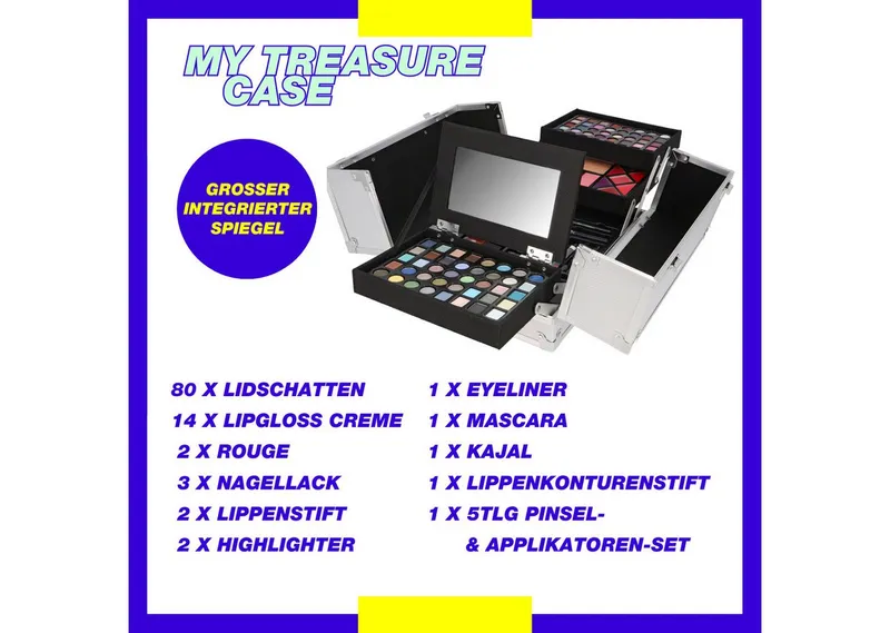 ZMILE COSMETICS Kosmetik-Koffer My Treasure Case, 113-tlg., mit veganer Formulierung, Bunt, – Produktbild 4 von 5