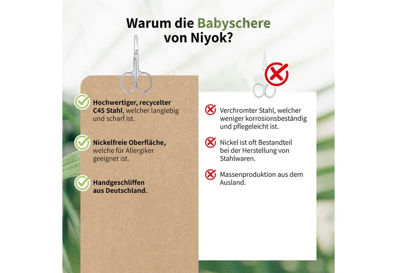 Niyok Niyok Baby-Nagelschere für Babys & Kinder, sicher & präzise für sanfte Baby Nagelpflege, nickelfrei, abgerundete Spitze – Produktbild 5 von 5