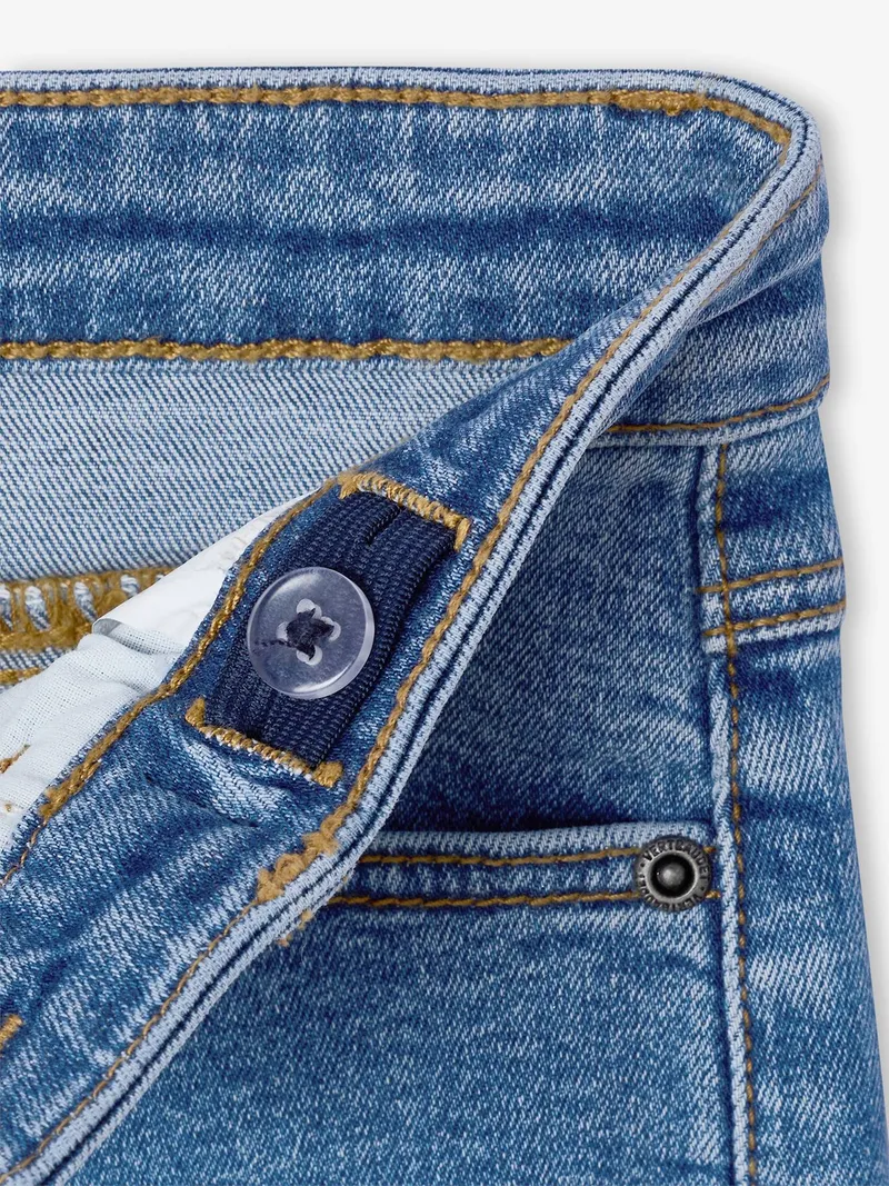 Vertbaudet Jungen Jeansbermudas BASIC, Blue stone, – Produktbild 3 von 4