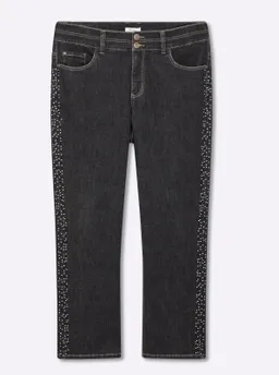 sheego Gerade Jeans black denim – Produktbild 1 von 1