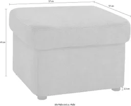 DOMO collection Hocker Papenburg elegant und zeitlos, B/T 57/57cm, in großer Farbvielfalt – Produktbild 1 von 1