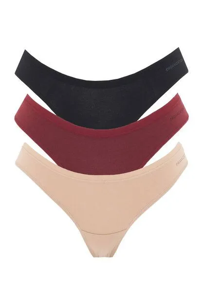 ORGANICATION ORGANICATION KAVINN | Tanga aus Bio-Baumwolle und TENCEL Modal im 3er-Pack, Mix-33, – Produktbild 1 von 4