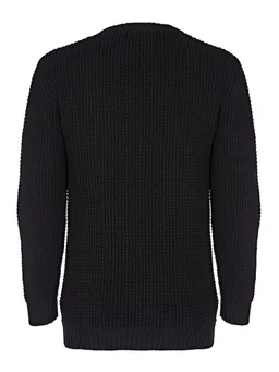 Will's Vegan Store Will's Vegan Store Herren vegan Pullover Chunky Rib Schwarz – Produktbild 1 von 1