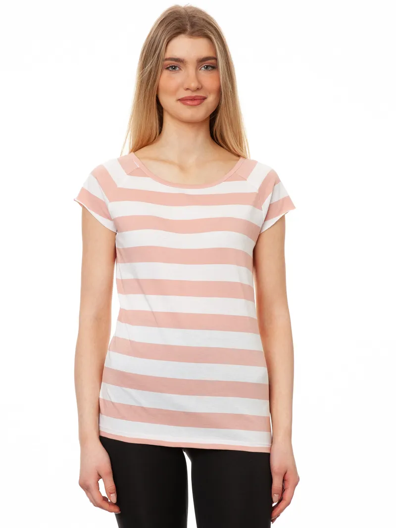 FellHerz Cap Sleeve block striped light pink - XS – Produktbild 1 von 1