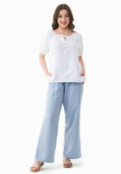 ORGANICATION ORGANICATION Musselin Bluse aus Bio-Baumwolle, Weiss(white), – Produktbild 2 von 4