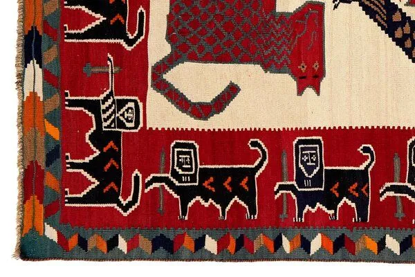 Rugtales Kelim Gashgai Old „Rugtales“ aus Schurwolle, Mehrfarbig, – Produktbild 4 von 4